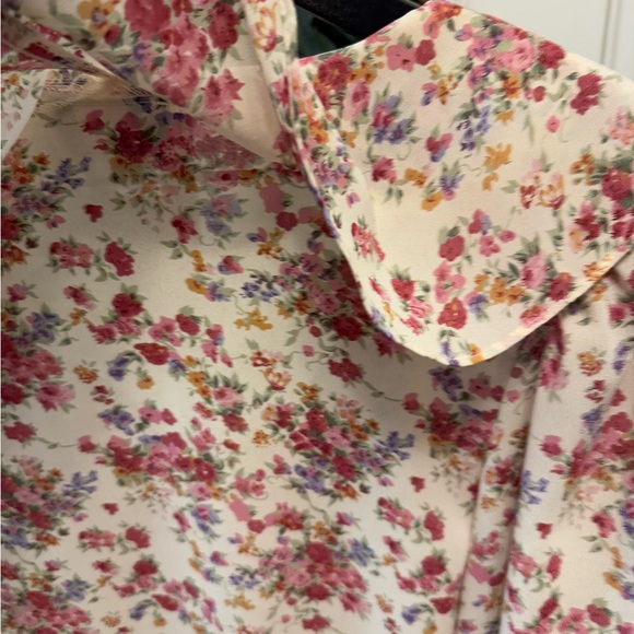 Vintage Notches Coquette Cottagecore Ruffle Button Down Shirt LS L - Picture 6 of 7